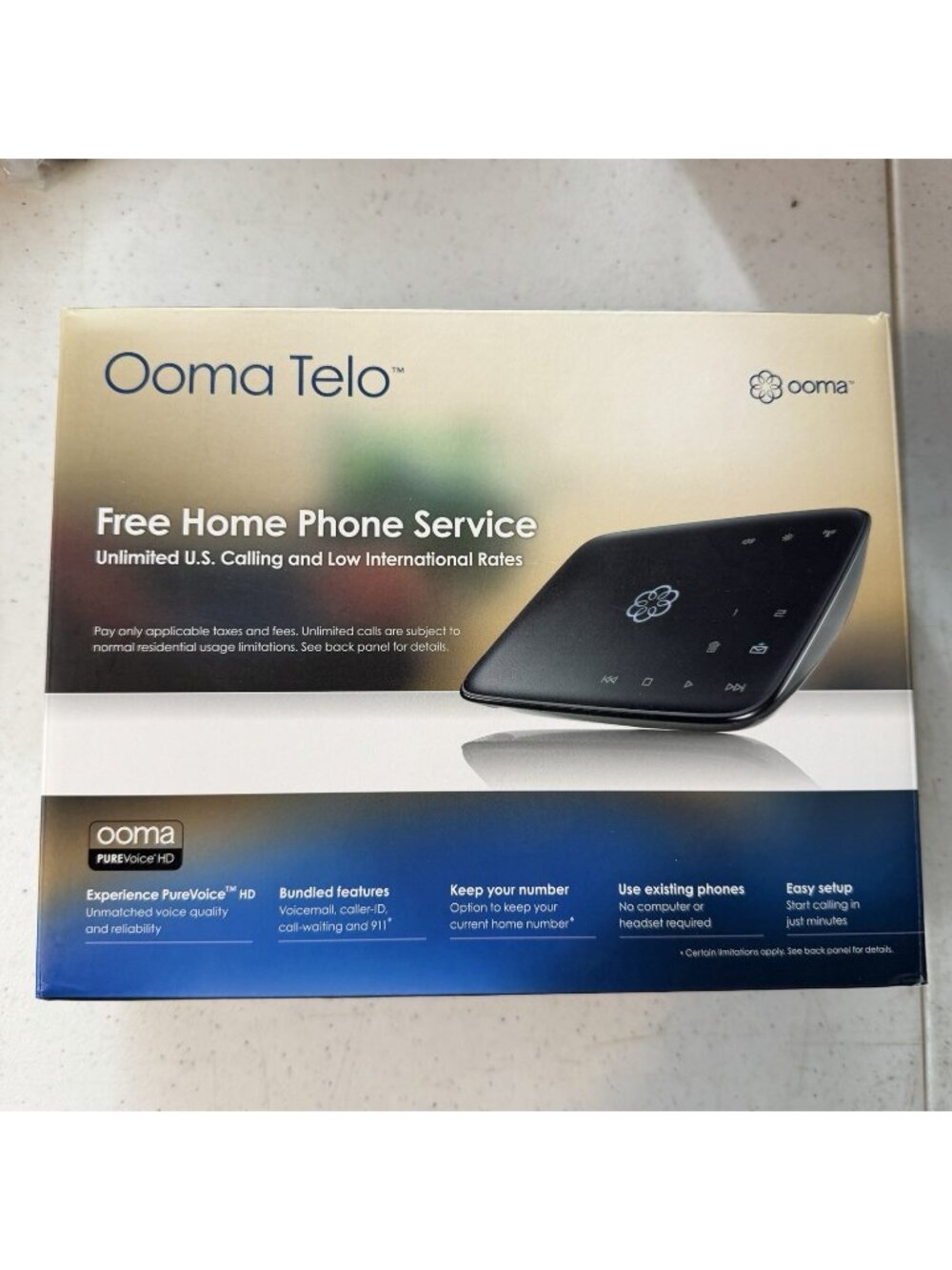 Ooma Telo Free Home Phone Service NEW
